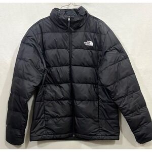 The North Face Mens Aconcagua 2 Puffer Jacket Black Down Insulated Lg NF0A47DU L
